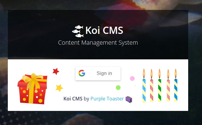 Happy Birthday Koi CMS