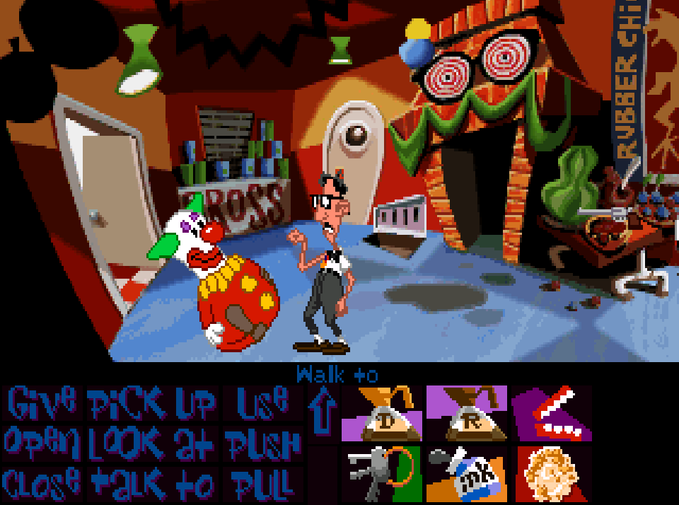 Punching Oozo in Day of the Tentacle
