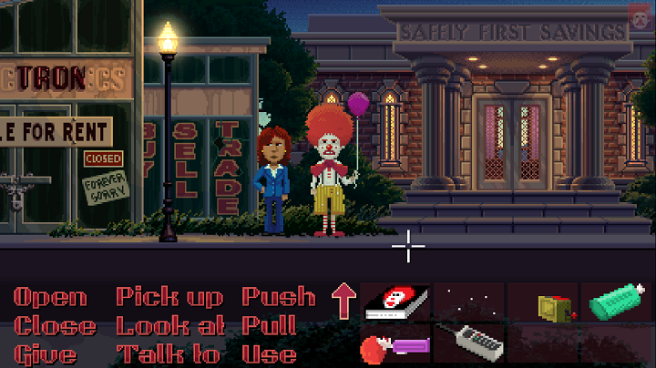 Agent Ray and Ransome the Clown in Thimbleweed Park